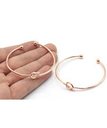 Unbranded Stainless Steel Love Knot Infinity Bracelet Cuff Open Bangle 2pc - $202.34 MXN
