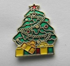 Christmas Tree Xmas Presents Gifts Lapel Pin Badge 1 Inch - £4.22 GBP