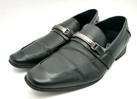 Calvin Klein Benning 12 M Classic Black Slip-on Apron Toe Bit Loafer Oxf... - $10.88