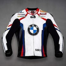 MEN&#39;S BMW Racing Motorbike Leather Jacket In Pure CowHide Ce Approved  - £140.46 GBP