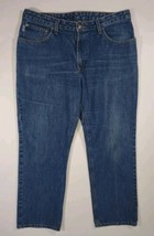 Carhartt Women&#39;s Blue Denim Jeans WB160 VIO Size 16x30 Straight Workwear - $17.59