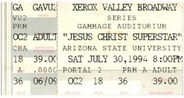 Vintage Jésus Christ Superstar Ticket Stub Juillet 30 1994 Arizona État ... - £26.60 GBP