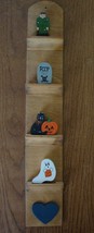 Hand Painted front and back Wood HALLOWEEN  Miniatures and SHELF New - £7.85 GBP