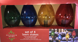 (Set of 4)Indoor/Outdoor Multi-Colored Christmas Jumbo Pathway Lights-NE... - £54.40 GBP