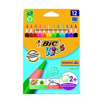BiC Kids Evolution Triangle Colouring Pencils - Wallet x 12  - $12.00