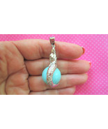 Vintage mermaid turquoise ball pendant - $12.16 CAD