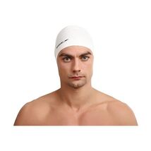 Speedo Flat Silicon Cap White  - $25.00