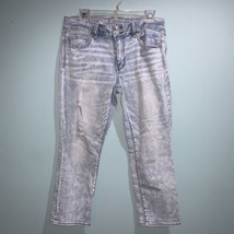 American Eagle Jeans Size 14 Womans Artist Crop Super Stretch 35 X 24.5 - £16.43 GBP