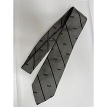 Vintage Zippo Neck Tie Gray Diagonal Stripe Pattern Men&#39;s Polyester - $18.00