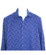 Robert Graham Navy/Royal Blue Striped Shirt Men&#39;s Long Sleeve Size XL - £28.81 GBP
