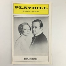 1975 Playbill Shubert Theatre Maggie Smith &amp; John Standing in Private Lives - £11.32 GBP