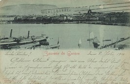 Souvenir De Geneve Geneva Switzerland Suisse~Moonlight View ~ 1900 Postcard - £3.90 GBP