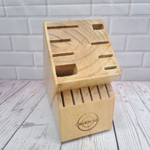 Kitchen Knife Block Wood Butcher Block Style 14 Slots Cutters Sharpener ... - $15.90 CAD