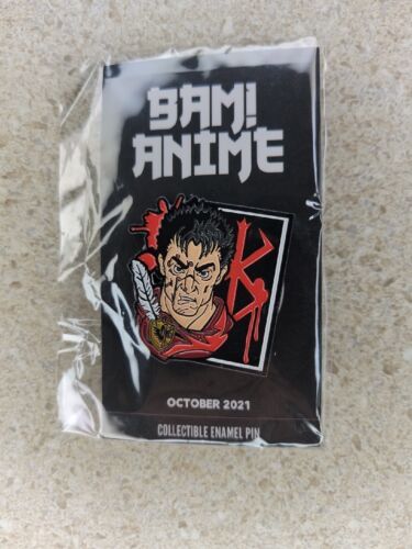 Berserk Guts Black Swordsman Bam! Anime Box Enamel Pin LE Collectible Ne... - $11.88