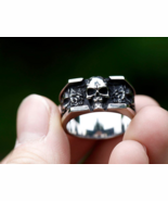 New Men’s Black Stainless Steel Skull Ring (Size 10) - $21.57 CAD