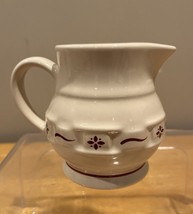 Longaberger Pottery Woven Traditions Heritage Red Creamer - $19.79