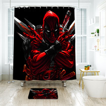 Dead pool 02 Shower Curtain Bath Mat Bathroom Waterproof Decorative - £18.09 GBP+