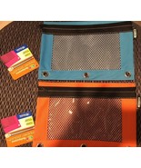 Brand New Ring Pencil Pouch with Mesh Window set of 2 with tag ORANGE / ... - €12,31 EUR