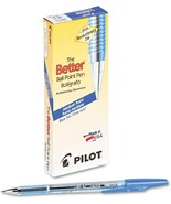 Pack of 12 Pilot Ball Point Pen Refillable Stick Pens, Blue in Medium Point - $196.59 MXN