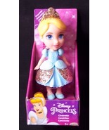 Disney Princess Mini Toddler Cinderella gold glitter dress 3&quot; poseable f... - £8.61 GBP