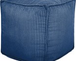 Pouf Cover, Sq\. Supersoft Corduroy Ottoman With Storage Solution, Foot ... - £31.46 GBP