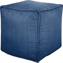 Pouf Cover, Sq\. Supersoft Corduroy Ottoman With Storage Solution, Foot ... - $34.96