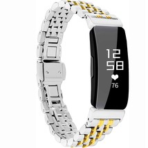Metal Bracelet Compatible With Fitbit Inspire/ Inspire Hr/Inspire 2 Bands, Stain - £23.59 GBP