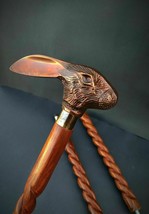 Antique Victorian Wooden Walking Cane Sticks Rabbit Head Handle Vintage ... - £24.95 GBP
