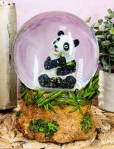 Ebros Giant Panda Bear Eating Bamboo Water Globe Collectible 6.25" Tall ... - $29.99