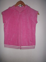 Y2K RAVE Hot Pink French Terry Hoodie Zip Jacket Top Juicy Size S Barbie... - $9.90