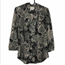 HD in Paris front ruffle blouse with trees &amp; birds owls size 2 - £26.31 GBP