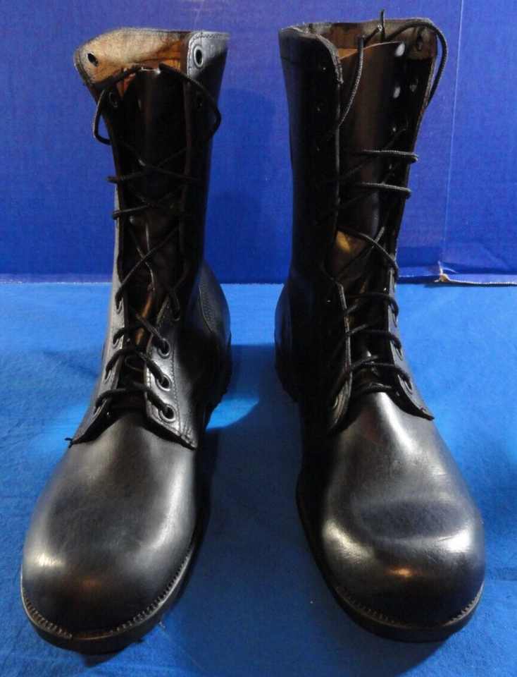 NEW 1978 CIC GENESCO VIETNAM ERA BLACK COMBAT MILITARY BOOTS TACTICAL SO... - $83.38