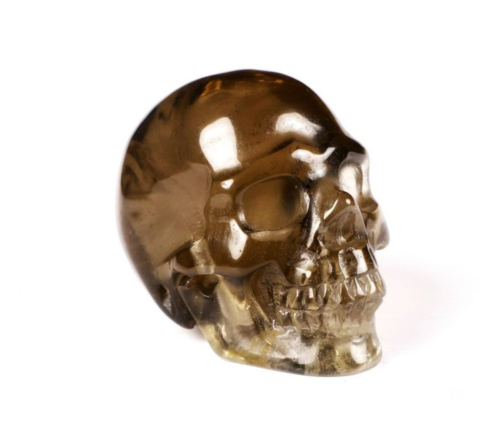 SMOKY QUARTZ SKULL Stone of Power Healing Chakras Activation by izida - £307.18 GBP