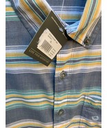 EDDIE BAUER STRIPED CLASSIC FIT SHORT SLEEVE COLLARED BUTTON DOWN NEW TA... - £30.77 GBP