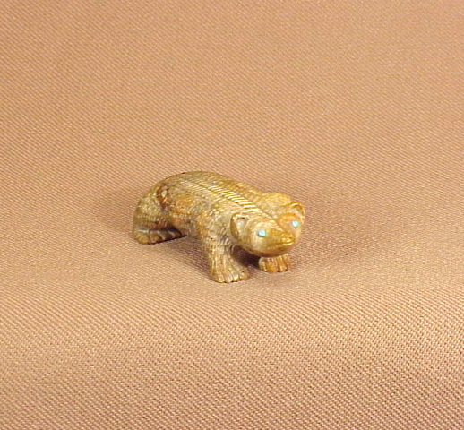 ZUNI Native American Pueblo Indian exquisite BADGER Eric Weeka  # 815bad - £31.32 GBP