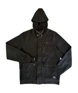 Nike Black Softshell Fleece Lined Hooded Performance Jacket Men's L 4794... - $37.99