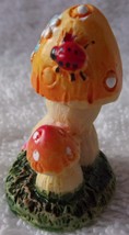 Hand Painted Minature 1.25” Mushroom With Ladybug Figure - $2.99