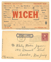 1932 Vintage Postcard Wellesley, MASS QSL Card W1CEH  2 cent Washington - £15.68 GBP