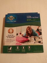 Cat Door 2-Way Locking Interior Flap Opening Transparent Enclosure New - £7.40 GBP