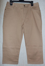 New! Womens Liz &amp; Co. Stretch Khaki Cropped Pants / Capris Size 10 - £19.82 GBP
