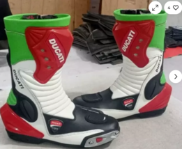Racing Ducati Cowhide Motorbike Leather boots Ce Approved  - $150.00