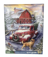 Farm Puzzle 500 Piece Springbok Holidays On The Farm Christmas Jigsaw Pu... - $265.62 MXN