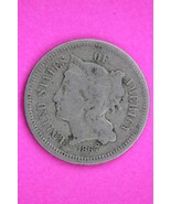 1867 Three 3 Cent Nickel Guaranteed Authentic &amp; Genuine Fast Free Shippi... - $34.17 CAD