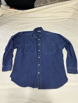 Pepe Jeans London Button Down Shirt Long Sleeve Western Blue Men Size XL X-large - £15.48 GBP