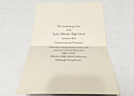 High School graduation commencement notice Taylor Allerdice Jan. class o... - $19.75