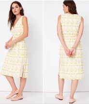 Tularosa Sleeveless Midi Penny Dress in Citrine and Ivory NEW - $18.56