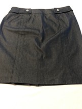 Jones New York Women&#39;s Skirt Stretch A Line Blue Zip Up Denim Skirt Size... - $12.38