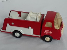 Vintage 70's Metal Tonka Red Fire Truck - Pumper Red & White Pressed Steel - $13.87