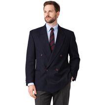 VTG 80s Cuerrieri Navy Wool Double Breasted Blazer Power Suit 38-40R - $59.95