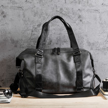  PU Men&#39;s Handbag Crossbody Travel Foreskin Large-Capacity Luggage Bag - £51.68 GBP